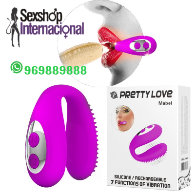 PRETTY MABEL VIBRADOR EN U ESTIMULA EL CLÍTORIS Y SEXO ORAL SEXSHOP 